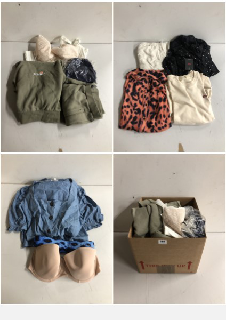 BOX OF CLOTHES IN VARIOUS SIZES AND DESIGNS