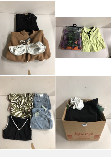 BOX OF CLOTHES IN VARIOUS SIZES AND DESIGNS