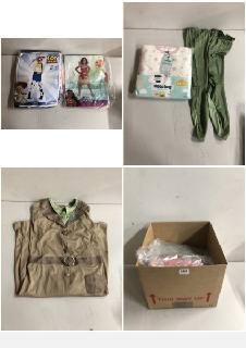 BOX OF CLOTHES IN VARIOUS SIZES AND DESIGNS