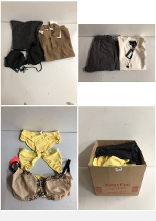 BOX OF CLOTHES IN VARIOUS SIZES AND DESIGNS