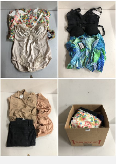 BOX OF CLOTHES IN VARIOUS SIZES AND DESIGNS