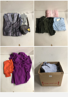 BOX OF CLOTHES IN VARIOUS SIZES AND DESIGNS