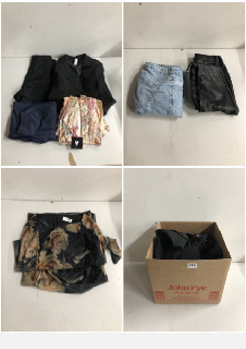 BOX OF CLOTHES IN VARIOUS SIZES AND DESIGNS