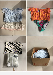 BOX OF CLOTHES IN VARIOUS SIZES AND DESIGNS