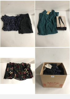 BOX OF CLOTHES IN VARIOUS SIZES AND DESIGNS