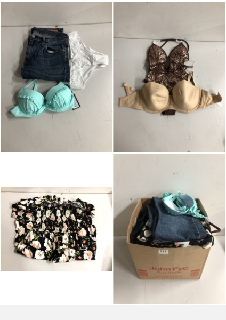 BOX OF CLOTHES IN VARIOUS SIZES AND DESIGNS