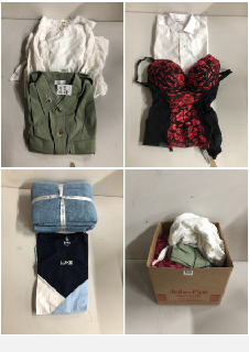 BOX OF CLOTHES IN VARIOUS SIZES AND DESIGNS