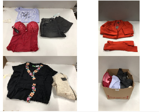 BOX OF CLOTHES IN VARIOUS SIZES AND DESIGNS