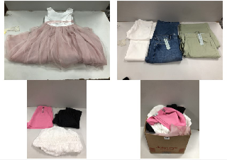 BOX OF CLOTHES IN VARIOUS SIZES AND DESIGNS