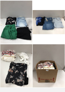 BOX OF CLOTHES IN VARIOUS SIZES AND DESIGNS