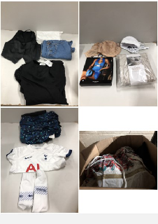 BOX OF CLOTHES IN VARIOUS SIZES AND DESIGNS