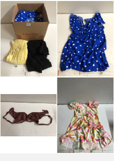 BOX OF CLOTHES IN VARIOUS SIZES AND DESIGNS