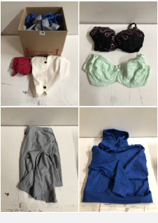 BOX OF CLOTHES IN VARIOUS SIZES AND DESIGNS