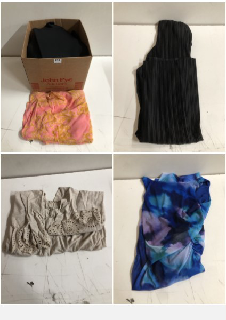 BOX OF CLOTHES IN VARIOUS SIZES AND DESIGNS