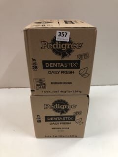 2 X PEDIGREE DENTASTIX DAILY FRESH MEDIUM DOGS