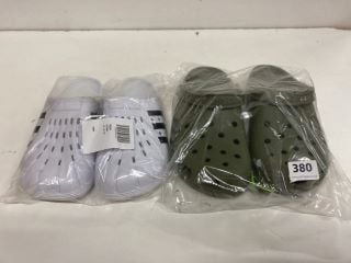 2 X CROCS INC ADIDAS CROCS UK SIZE: 7