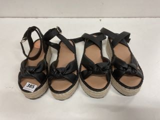 2 X RIVER ISLAND SANDALS INC UK SIZE: 4