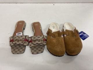 2 X SLIPPERS INC RIVER ISLAND SLIPPERS UK SIZE: 5