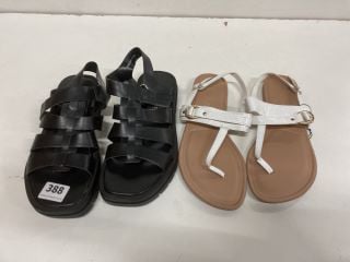 2 X SANDALS AND SLIPPERS UK SIZES: 5 & 8