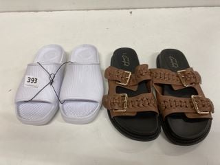 2 X SLIPPERS AND SANDALS UK SIZE: 4 & 6