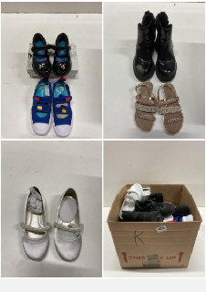 BOX OF CHILDREN'S FOOTWEAR IN VARIOUS SIZES