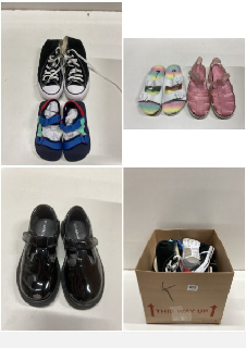 BOX OF CHILDREN'S FOOTWEAR IN VARIOUS SIZES