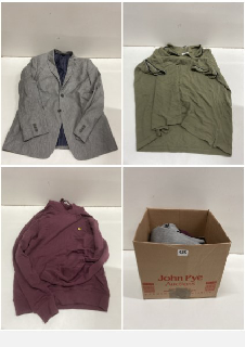 BOX OF CLOTHES IN VARIOUS SIZES AND DESIGNS