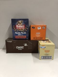 4 X ITEMS INC PET MUNCHIES NATURAL DOG TREATS (BBE 31/03/2025)