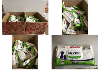 2 X BOXES OF ITEMS INC LOVELL PET CARE WIPES