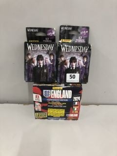 2 X PANINI WEDNESDAY STICKER PACKS RRP: £14.99 PER PACK & PANINI ADRENALYN XL ENGLAND TOURNAMENT EDITION OFFICIAL TRADING CARD GAME RRP: £50.00