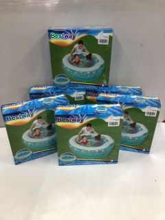 6 X BESTWAY SPARKLE SHELL KIDDIE POOL RRP: £29.95 EACH