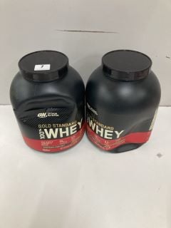 2 X OPTIMUM NUTRITION GOLD STANDARD 100% WHEY CHOCOLATE HAZELNUT FLAVOUR BB: 06/26