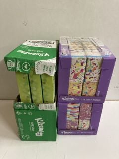 4 X PACKS OF KLEENEX TISSUE