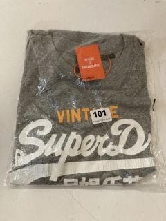 SUPERDRY VL DUO TEE IN GREY - SIZE S