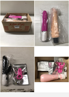 BOX OF ADULT SEX TOYS IN VARIOUS SIZES & STYLES (18+ ID REQUIRED)