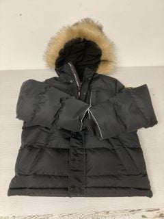 ZAVETTI CANADA COAT IN BLACK SIZE S