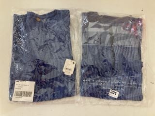 2 X COLT DESIGNER TOPS IN NAVY - SIZE XS - TOTAL RRP £116