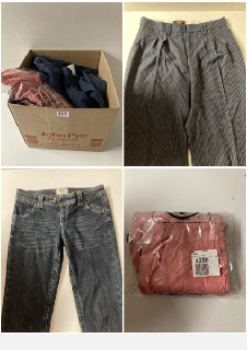 BOX OF PREMIUM DESIGNER CLOTHING IN VARIOUS SIZES & STYLES - APPROX RRP £250