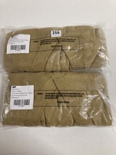 2 X ALYRIA SOLID PULLOVERS IN BRONZE/YELLOW - SIZE M - TOTAL RRP £136