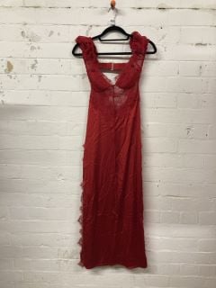 WOMEN'S DESIGNER EVENING DRESS IN RED - SIZE XS - RRP $279