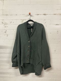 WOMEN'S DESIGNER CARDIGAN IN GREEN - SIZE L - RRP $168