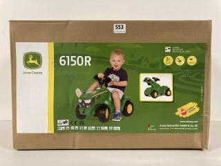 JOHN DEERE ROLLY TOYS CHILDREN'S RIDE ON TRACTOR - MODEL 6150R - RRP £90