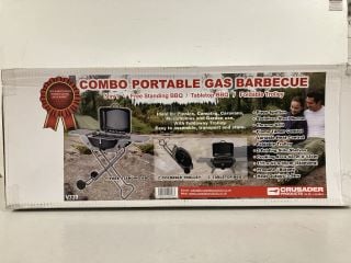 COMBO PORTABLE GAS BARBECUE 3 IN 1 FREESTANDING BBQ/ TABLETOP BBQ/ FOLDABLE TROLLEY - RRP £149