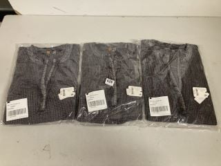 3 X COLT TOP IN DARK GREY - SIZE M - TOTAL RRP £174