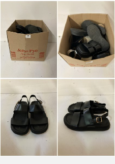 BOX OF SHOES TO INCLUDE WOMEN'S NEW LOOK SANDALS IN BLACK - SIZE UK 5