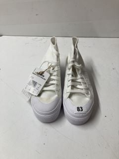 WOMEN'S ADIDAS NIZZA PLATFORM MID TRAINERS IN OFF WHITE - SIZE UK 6