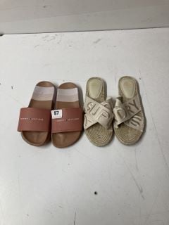 TOMMY HILFIGER SLIDERS IN PINK - SIZE EU 34