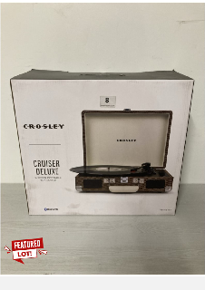 CROSLEY CRUISER DELUXE  SPEED PORTABLE TURNTABLE - MODEL CR8005D-7W4