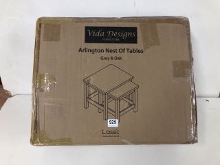 VIDA DESIGNS ARLINGTON NEST OF TABLES GREY AND OAK