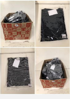 BOX OF CLOTHING IN VARIOUS SIZES AND DESIGNS